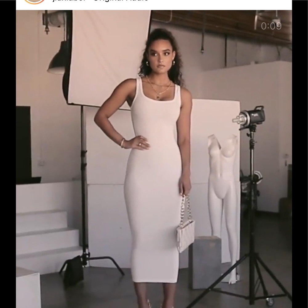 Ivory midi dress